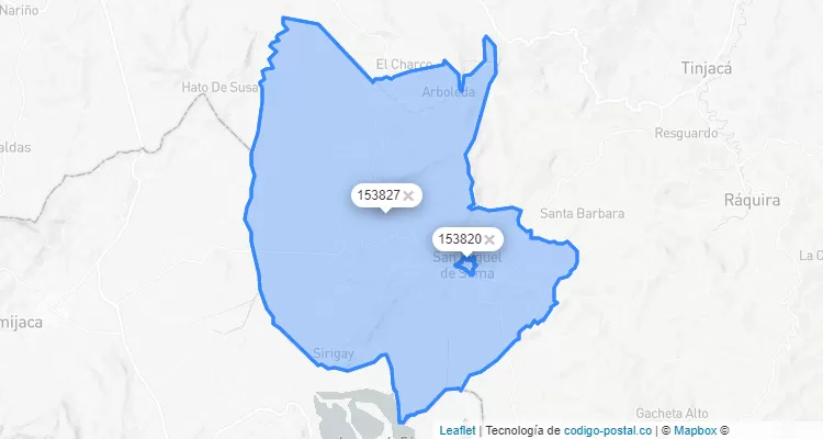 Código Postal de San Miguel de Sema, Boyacá