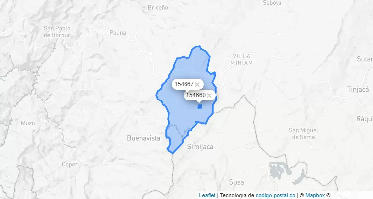 Caldas ZIP Code, Boyacá