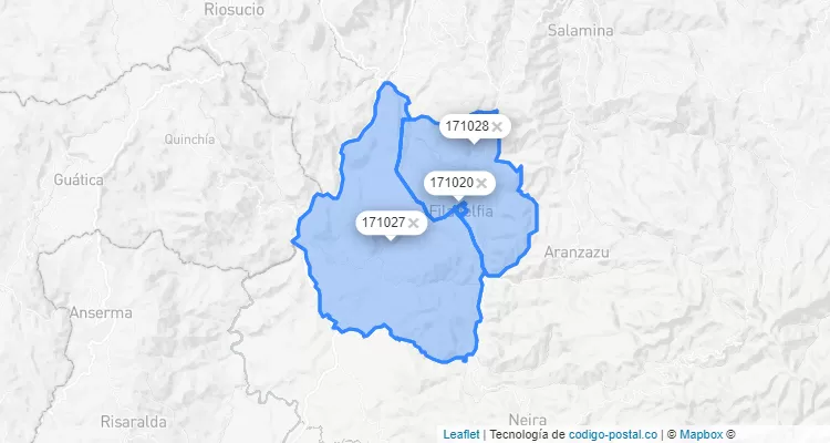 Filadelfia ZIP Code, Caldas