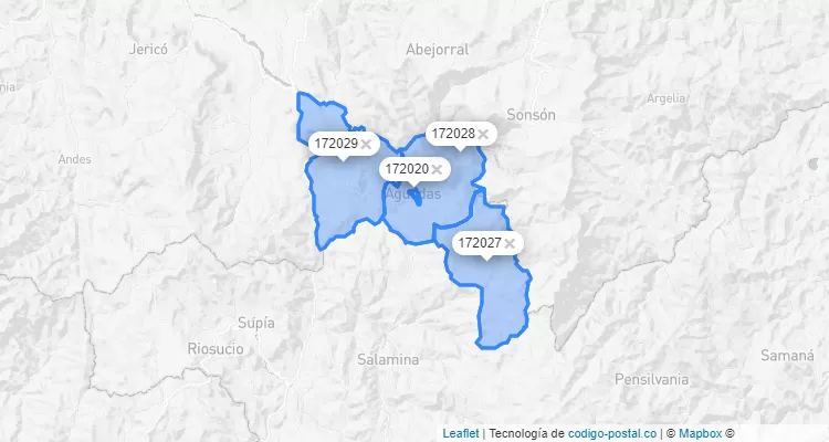 Aguadas ZIP Code, Caldas
