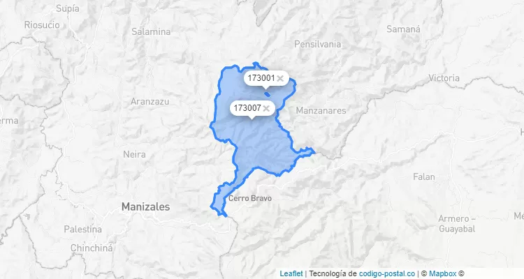 Marulanda ZIP Code, Caldas