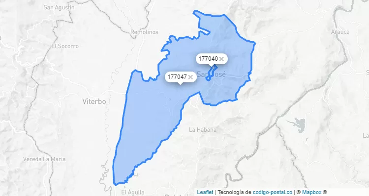 San José ZIP Code, Caldas