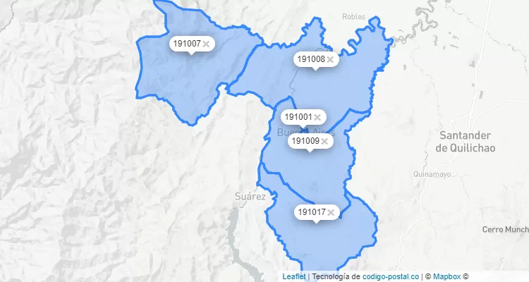 Buenos Aires ZIP Code, Cauca