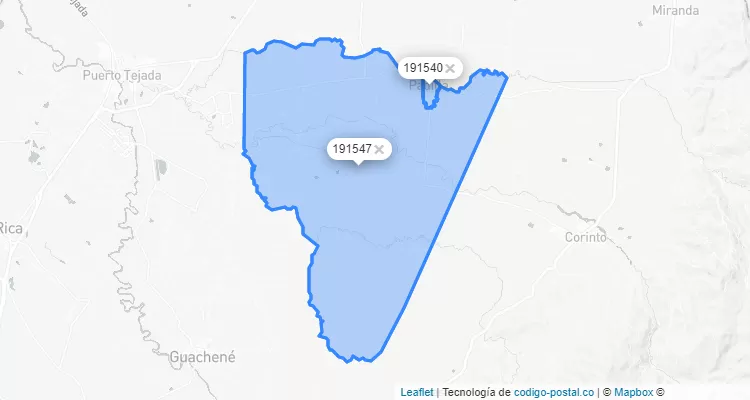 Padilla ZIP Code, Cauca