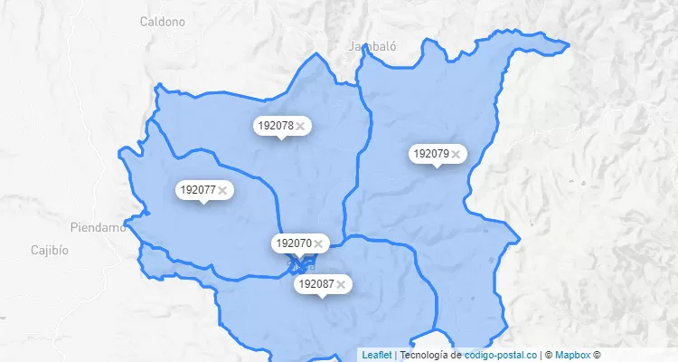 Silvia ZIP Code, Cauca