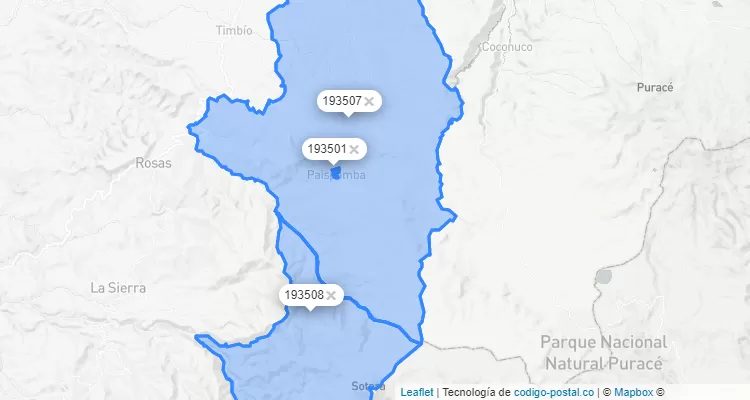 Sotará ZIP Code, Cauca
