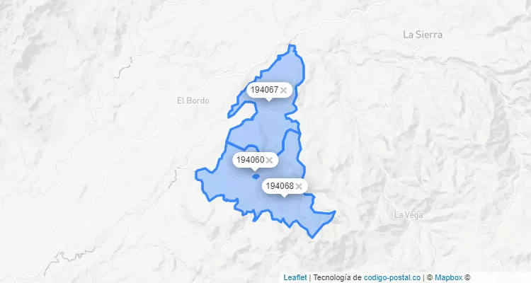 Sucre ZIP Code, Cauca