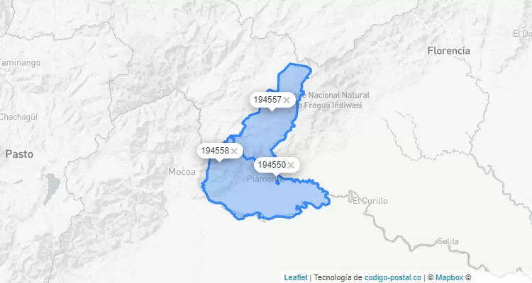 Piamonte ZIP Code, Cauca