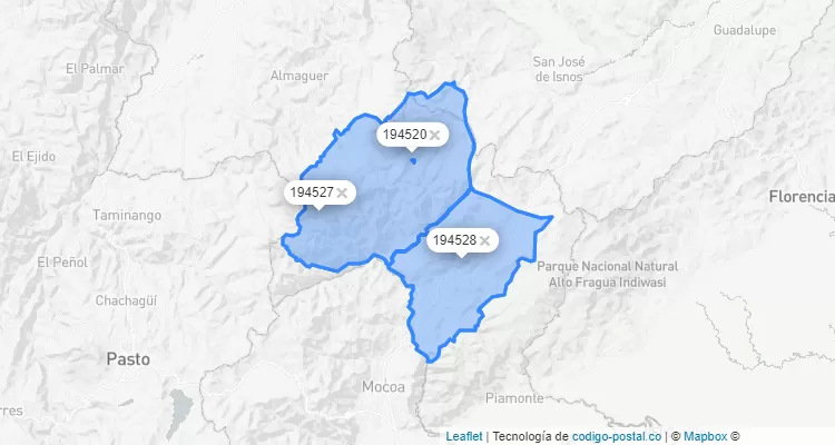 Santa Rosa ZIP Code, Cauca