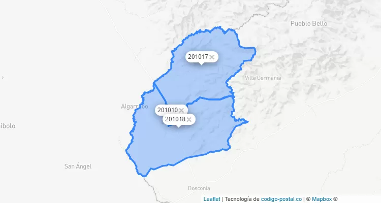 Código Postal de El Copey, Cesar