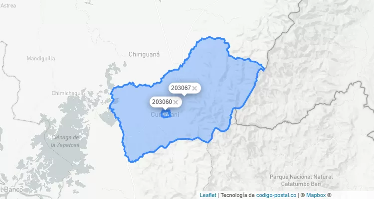 Curumaní ZIP Code, Cesar