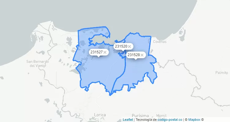 Código Postal de San Antero, Córdoba