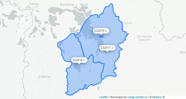 Código Postal de Chimá, Córdoba