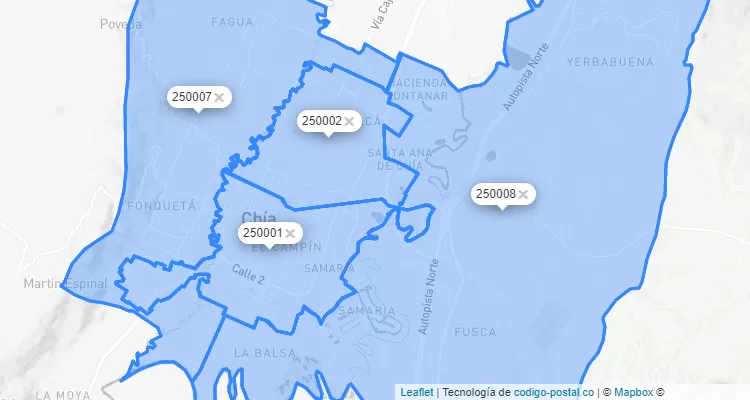Chía ZIP Code, Cundinamarca
