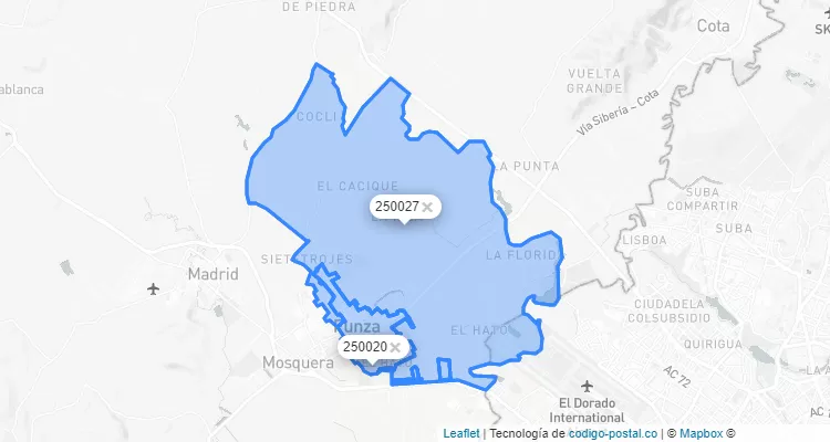 Código Postal de Funza, Cundinamarca