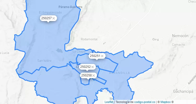 Zipaquirá ZIP Code, Cundinamarca