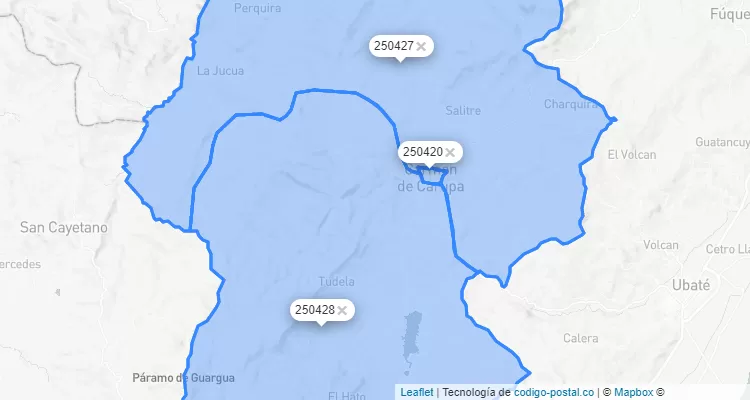 Carmen de Carupa ZIP Code, Cundinamarca