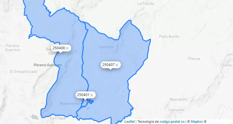 Código Postal de Cogua, Cundinamarca