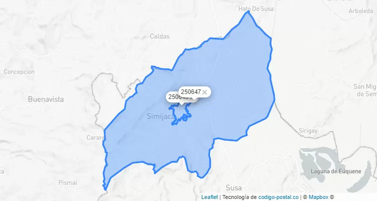 Código Postal de Simijaca, Cundinamarca