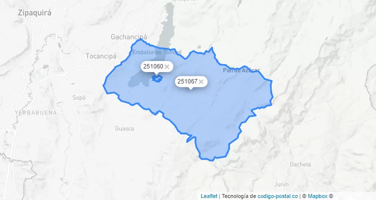 Guatavita ZIP Code, Cundinamarca
