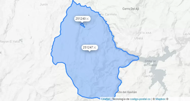 Gama ZIP Code, Cundinamarca