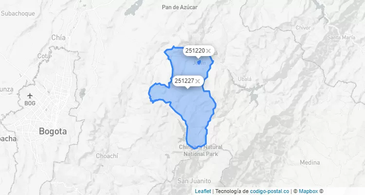 Junín ZIP Code, Cundinamarca