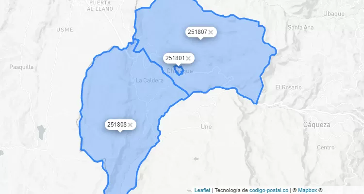 Código Postal de Chipaque, Cundinamarca