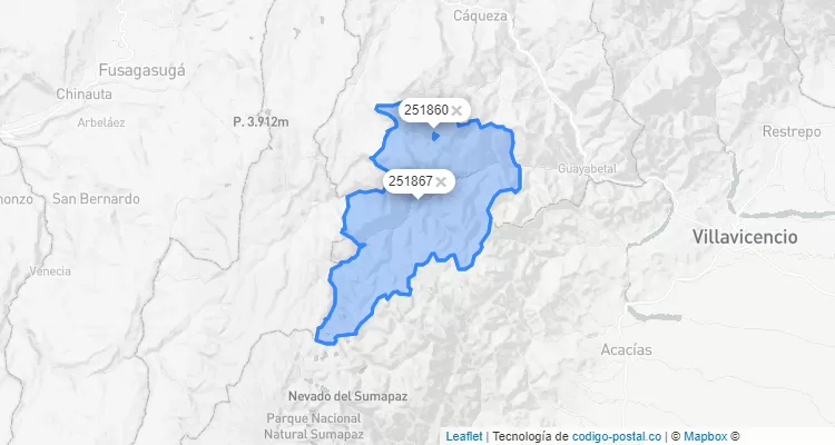 Gutiérrez ZIP Code, Cundinamarca