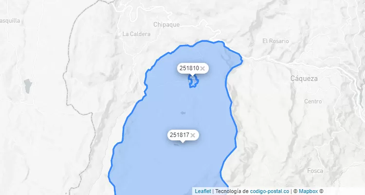 Une ZIP Code, Cundinamarca