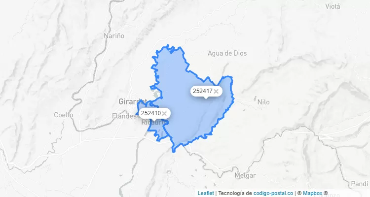 Código Postal de Ricaurte, Cundinamarca