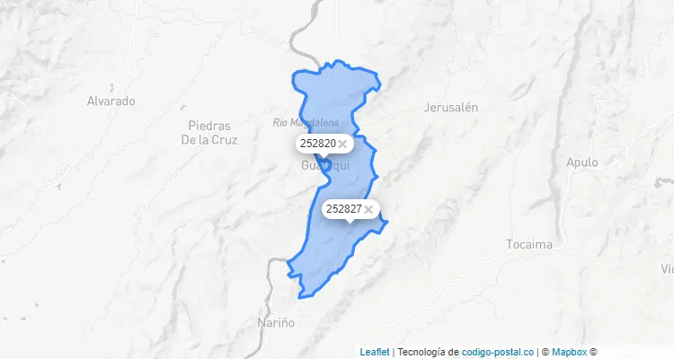Código Postal de Guataquí, Cundinamarca