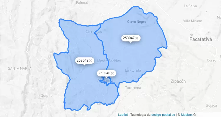 Anolaima ZIP Code, Cundinamarca