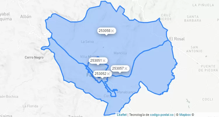 Facatativá ZIP Code, Cundinamarca