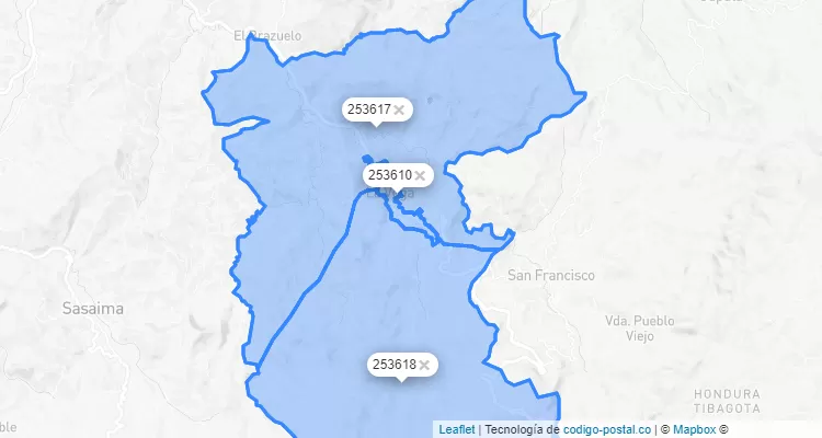 La Vega ZIP Code, Cundinamarca