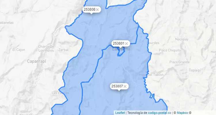 La Palma ZIP Code, Cundinamarca