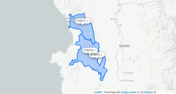 Alto Baudó ZIP Code, Chocó
