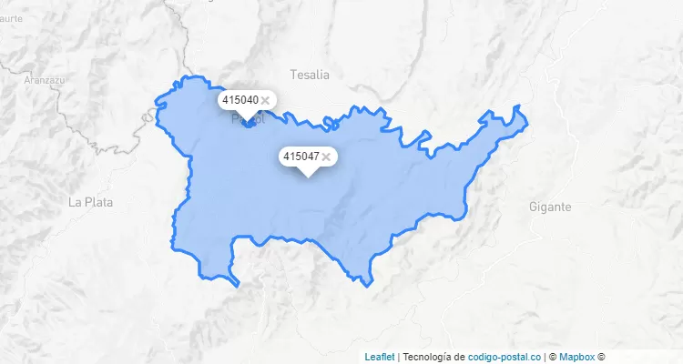 Paicol ZIP Code, Huila
