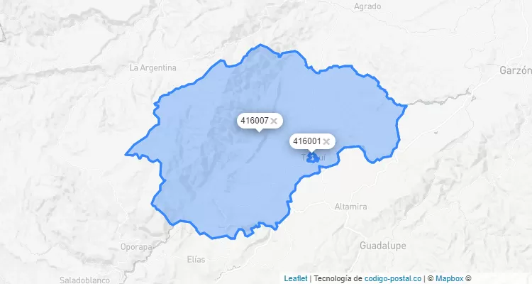 Tarqui ZIP Code, Huila