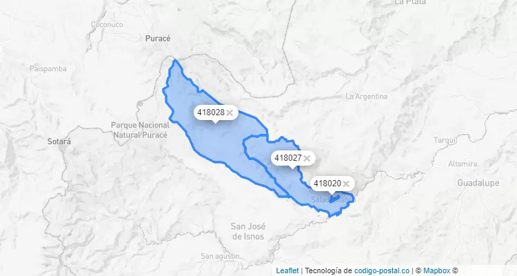 Saladoblanco ZIP Code, Huila