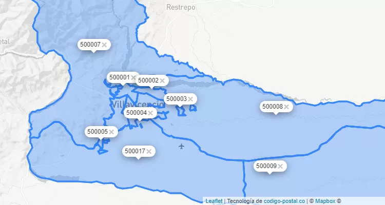 Villavicencio ZIP Code, Meta