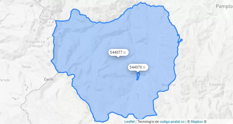 Mutiscua ZIP Code, Norte de Santander