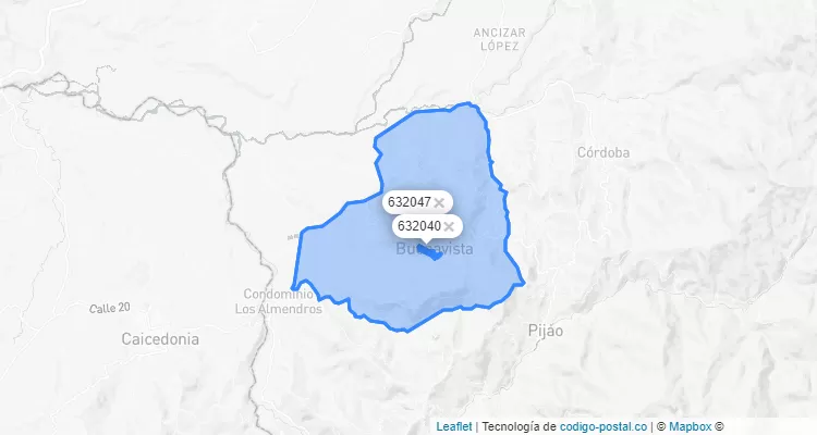 Código Postal de Buenavista, Quindío