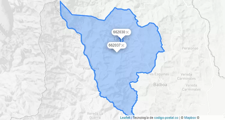 La Celia ZIP Code, Risaralda