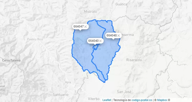Belén de Umbría ZIP Code, Risaralda