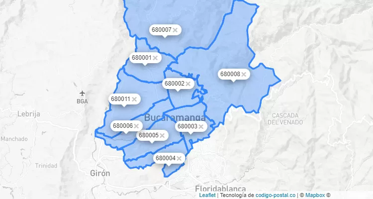 Bucaramanga ZIP Code, Santander