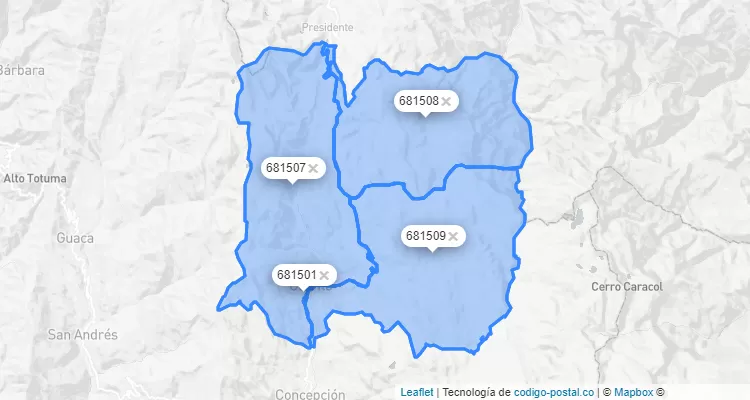 Cerrito ZIP Code, Santander