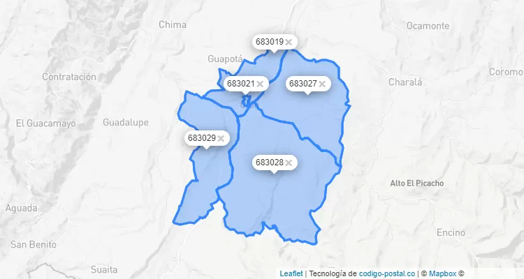 Oiba ZIP Code, Santander