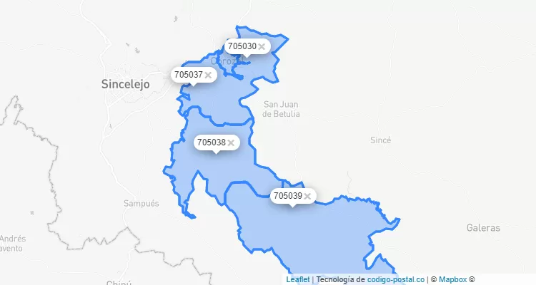 Corozal ZIP Code, Sucre