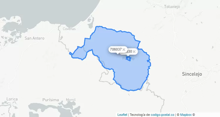 Palmito ZIP Code, Sucre