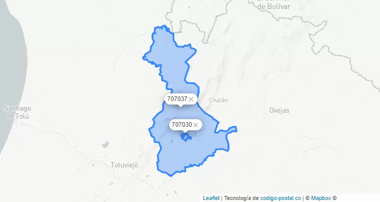 Colosó ZIP Code, Sucre